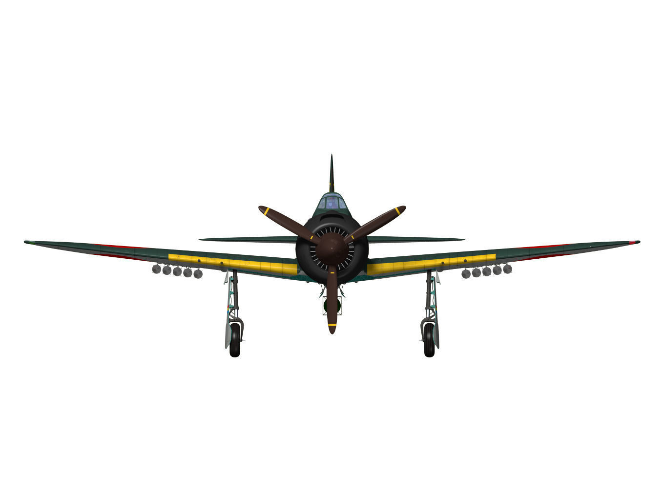 A6M8 Zero fighter Type 54 3D model_16