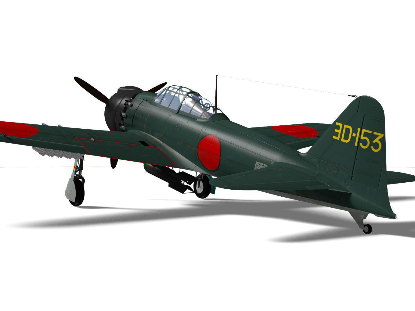 A6M8 Zero fighter Type 54 3D model_6