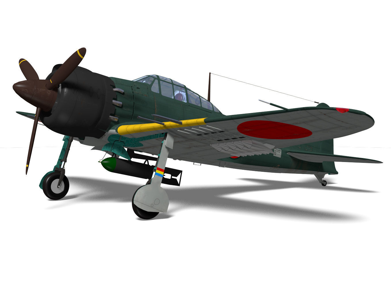 A6M8 Zero fighter Type 54 3D model_5