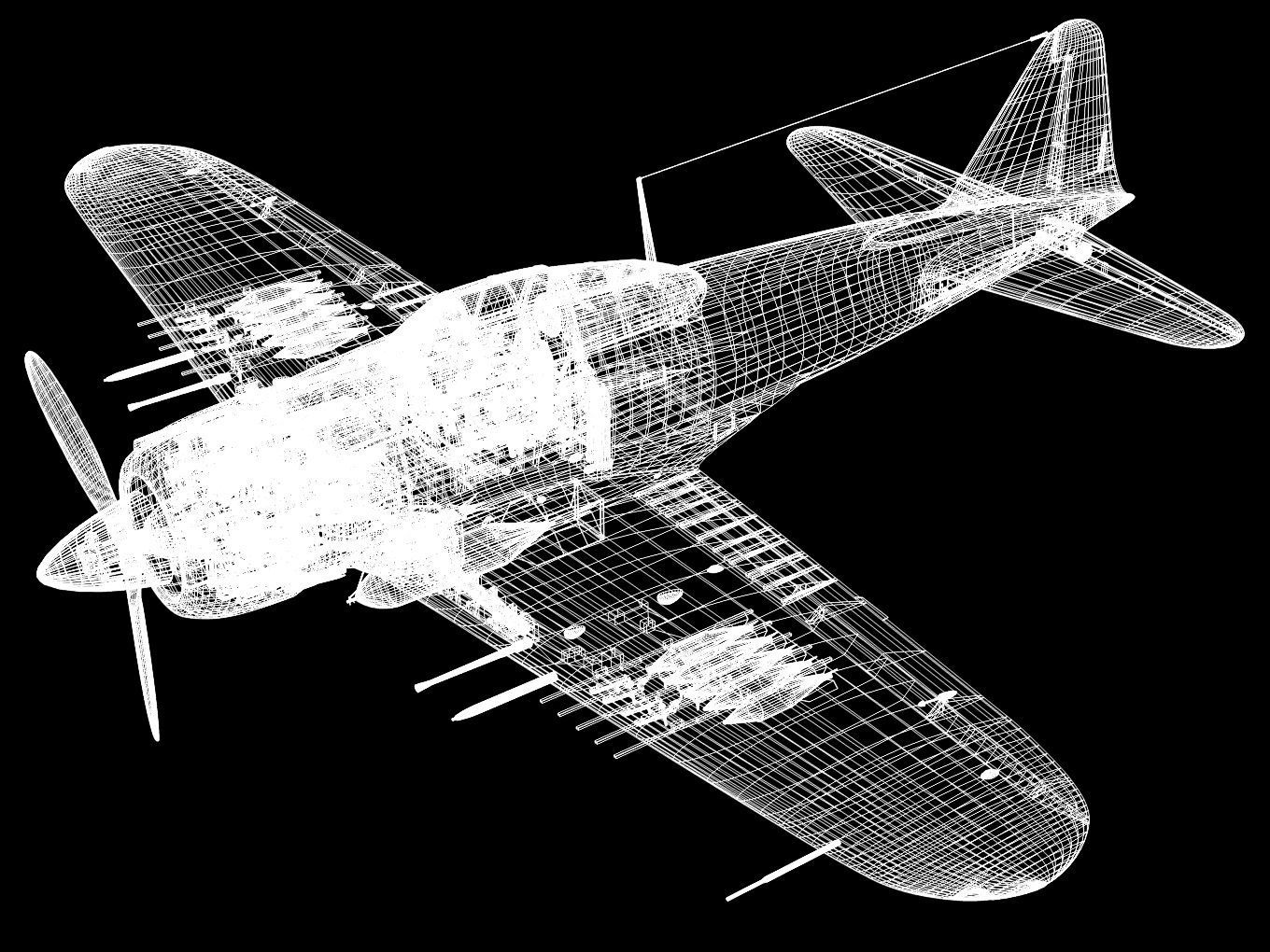 A6M8 Zero fighter Type 54 3D model_19