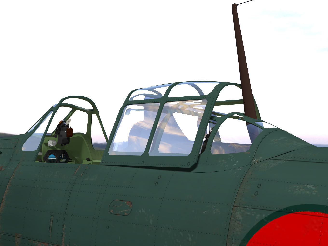 A6M8 Zero fighter Type 54 3D model_10