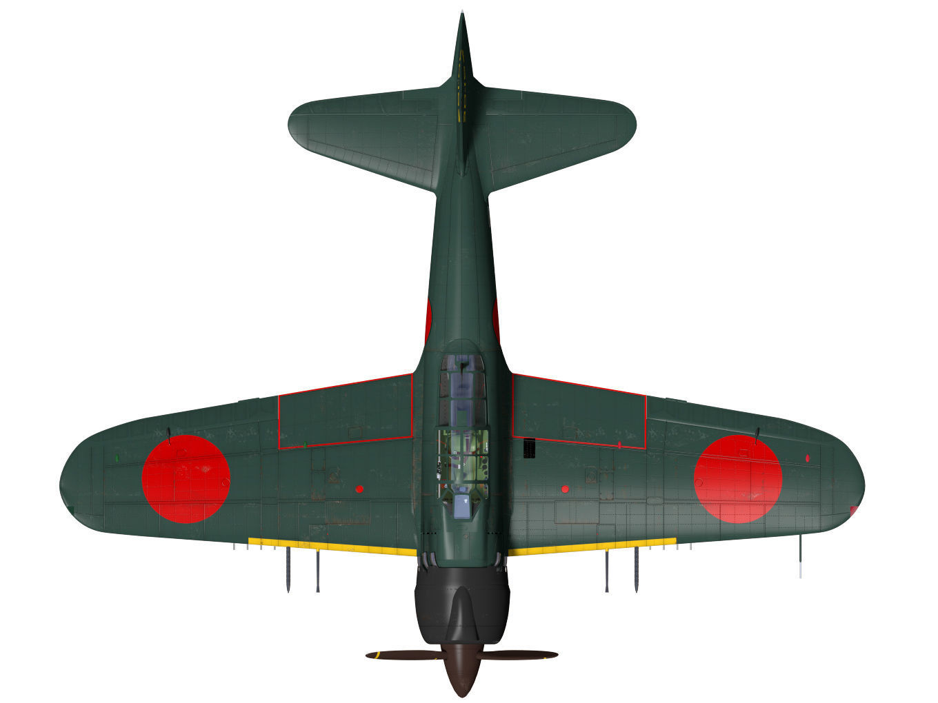 A6M8 Zero fighter Type 54 3D model_17