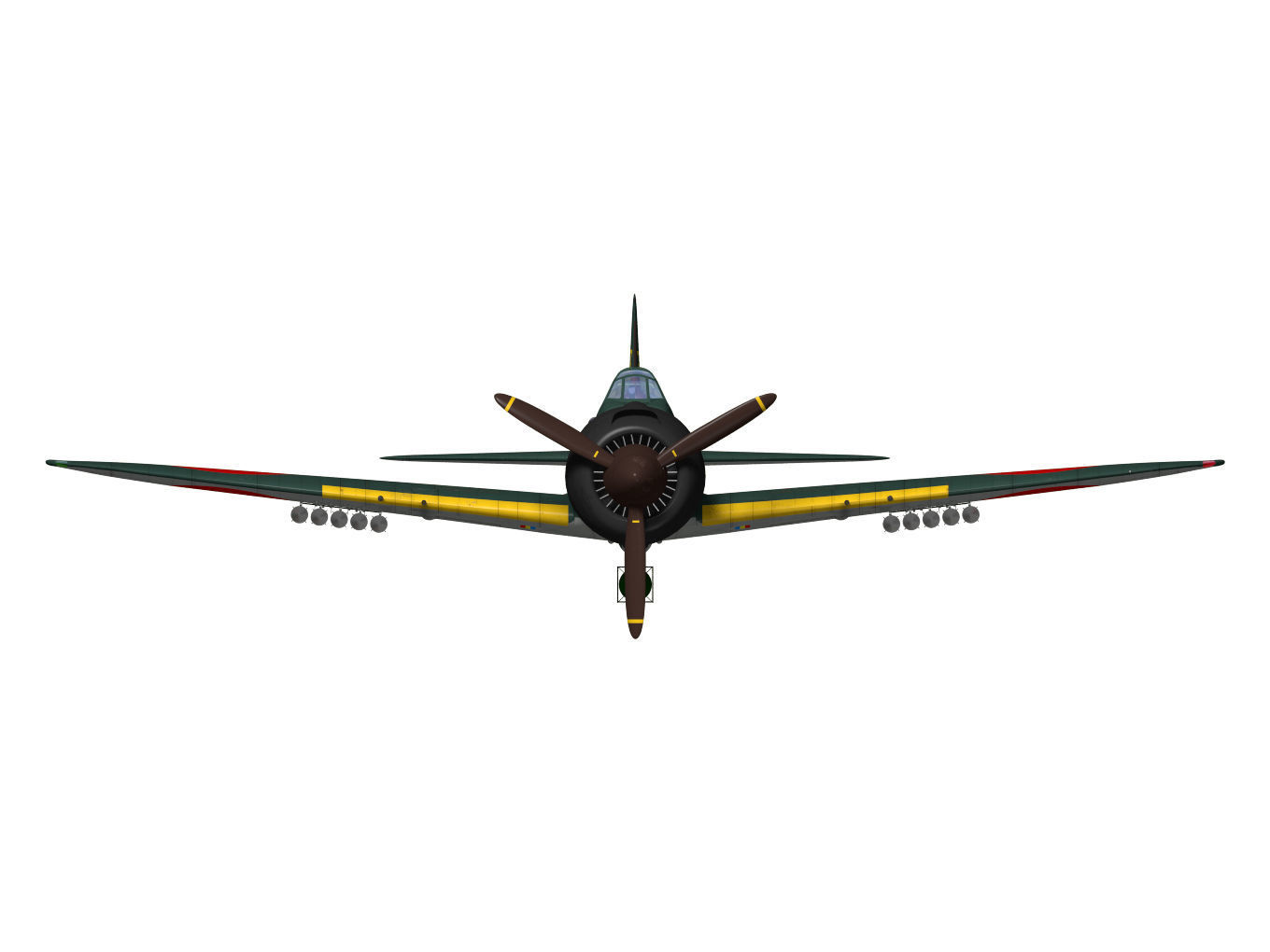 A6M8 Zero fighter Type 54 3D model_15