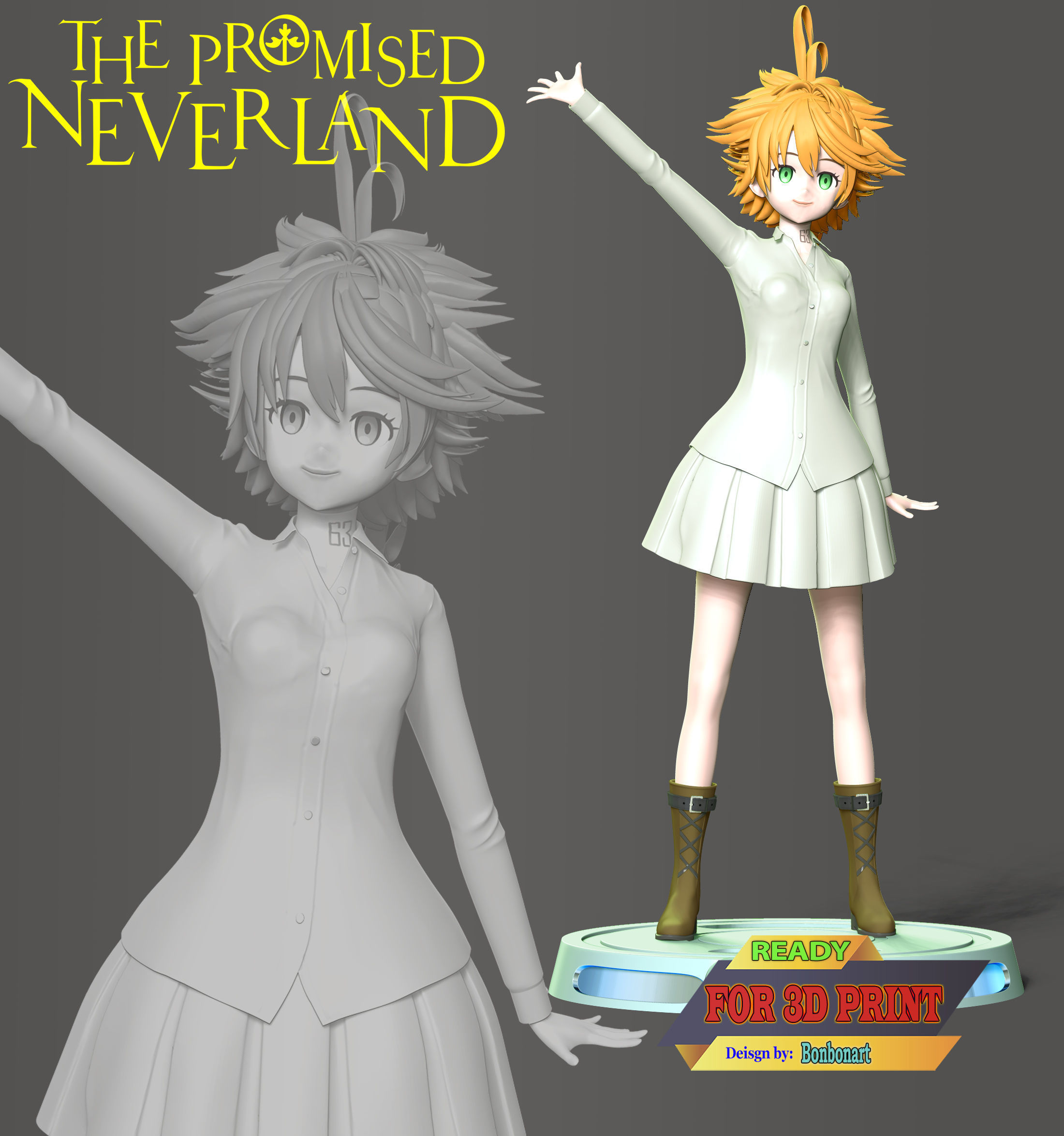 Emma - The Promised Neverland 3D print model_1