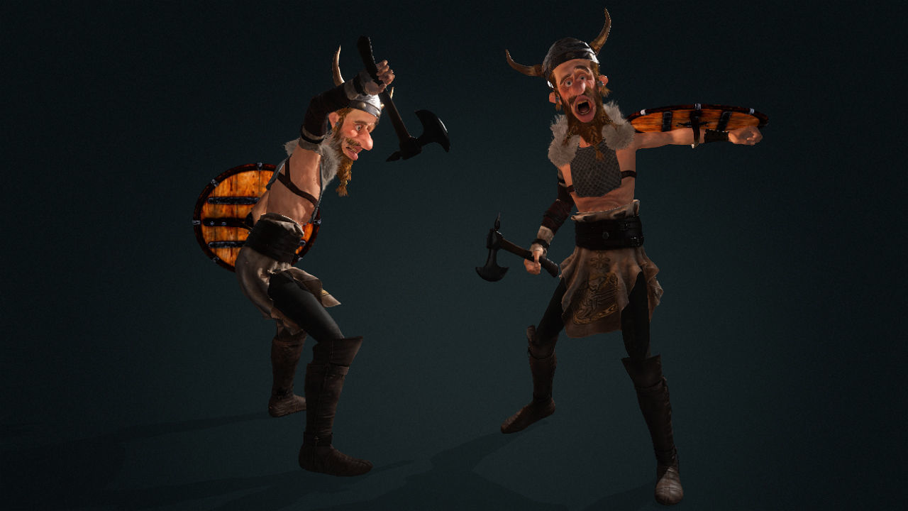 Viking High quality character full Rigged and Animated 3D model 3D model_10