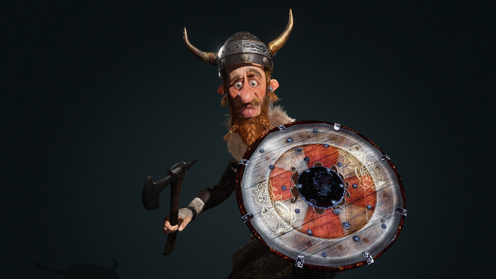 Viking High quality character full Rigged and Animated 3D model 3D model_7