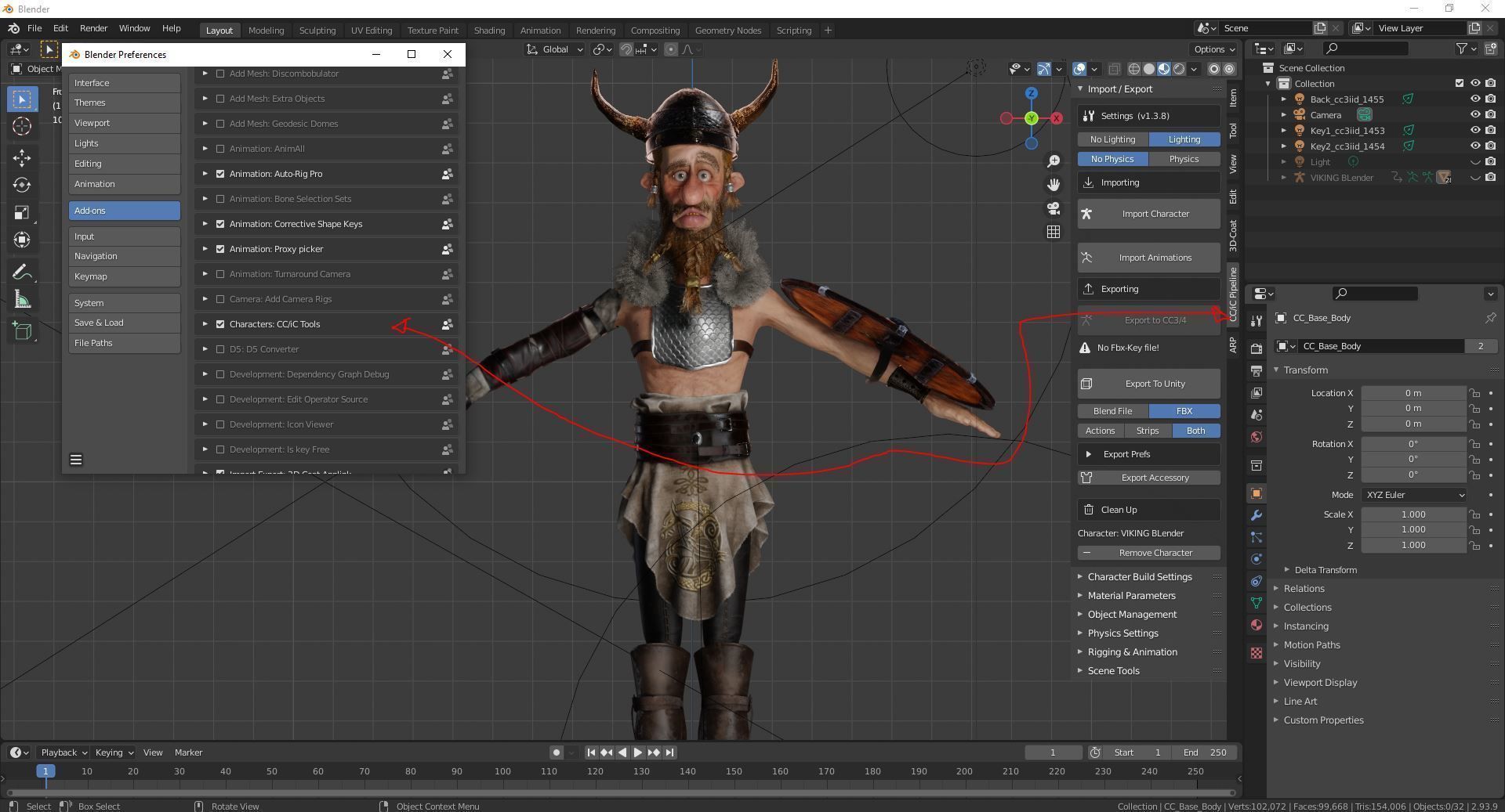 Viking High quality character full Rigged and Animated 3D model 3D model_5