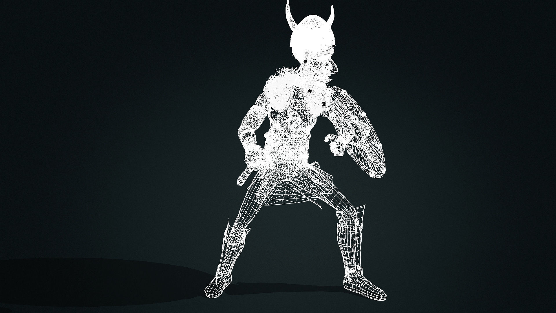 Viking High quality character full Rigged and Animated 3D model 3D model_11