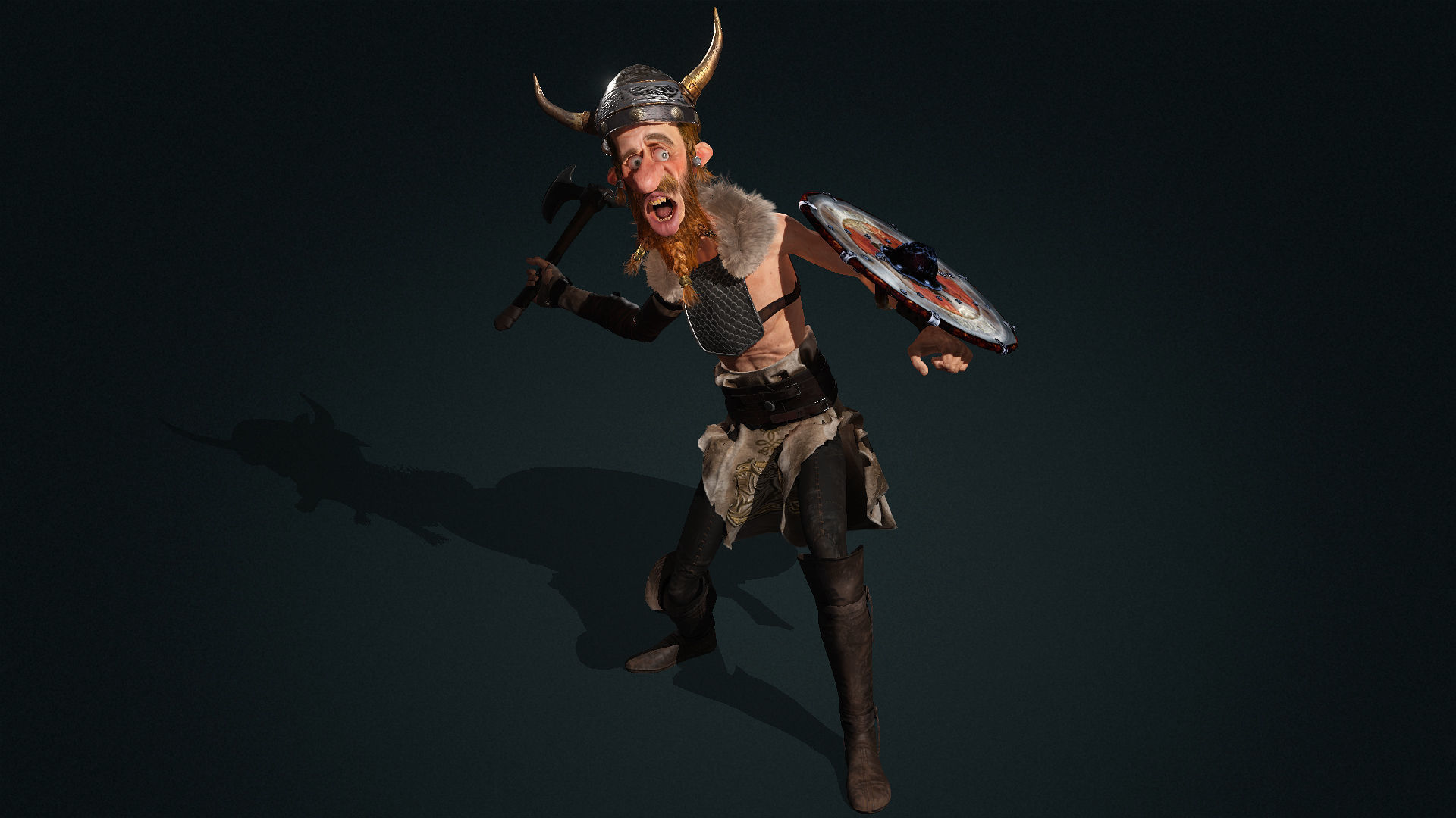 Viking High quality character full Rigged and Animated 3D model 3D model_8