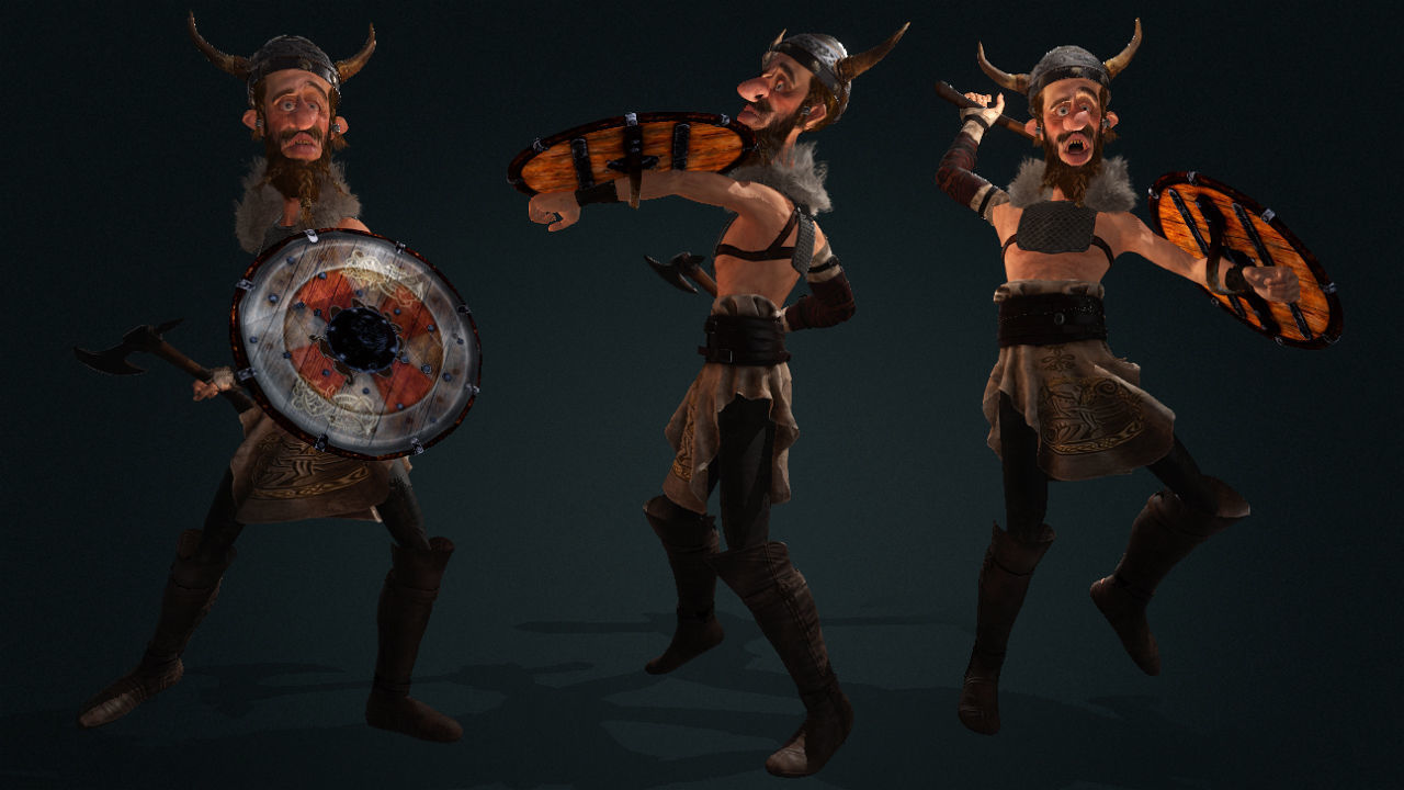 Viking High quality character full Rigged and Animated 3D model 3D model_9