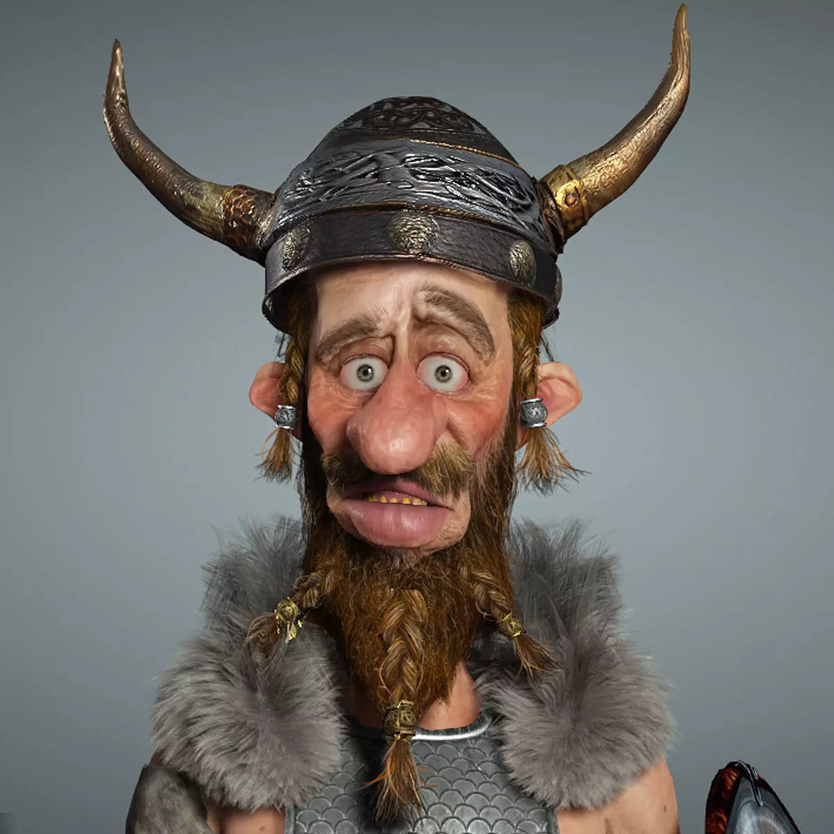 Viking High quality character full Rigged and Animated 3D model 3D model_0