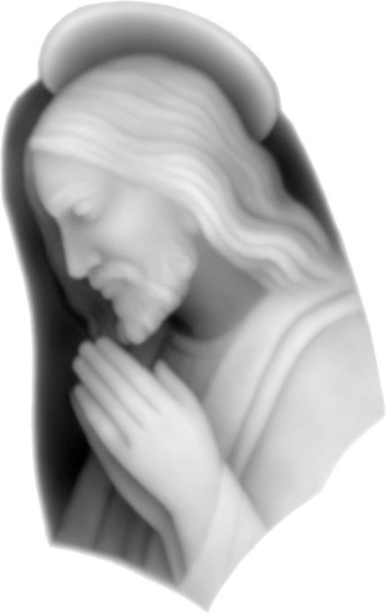 Praying Jesus 3D model_2