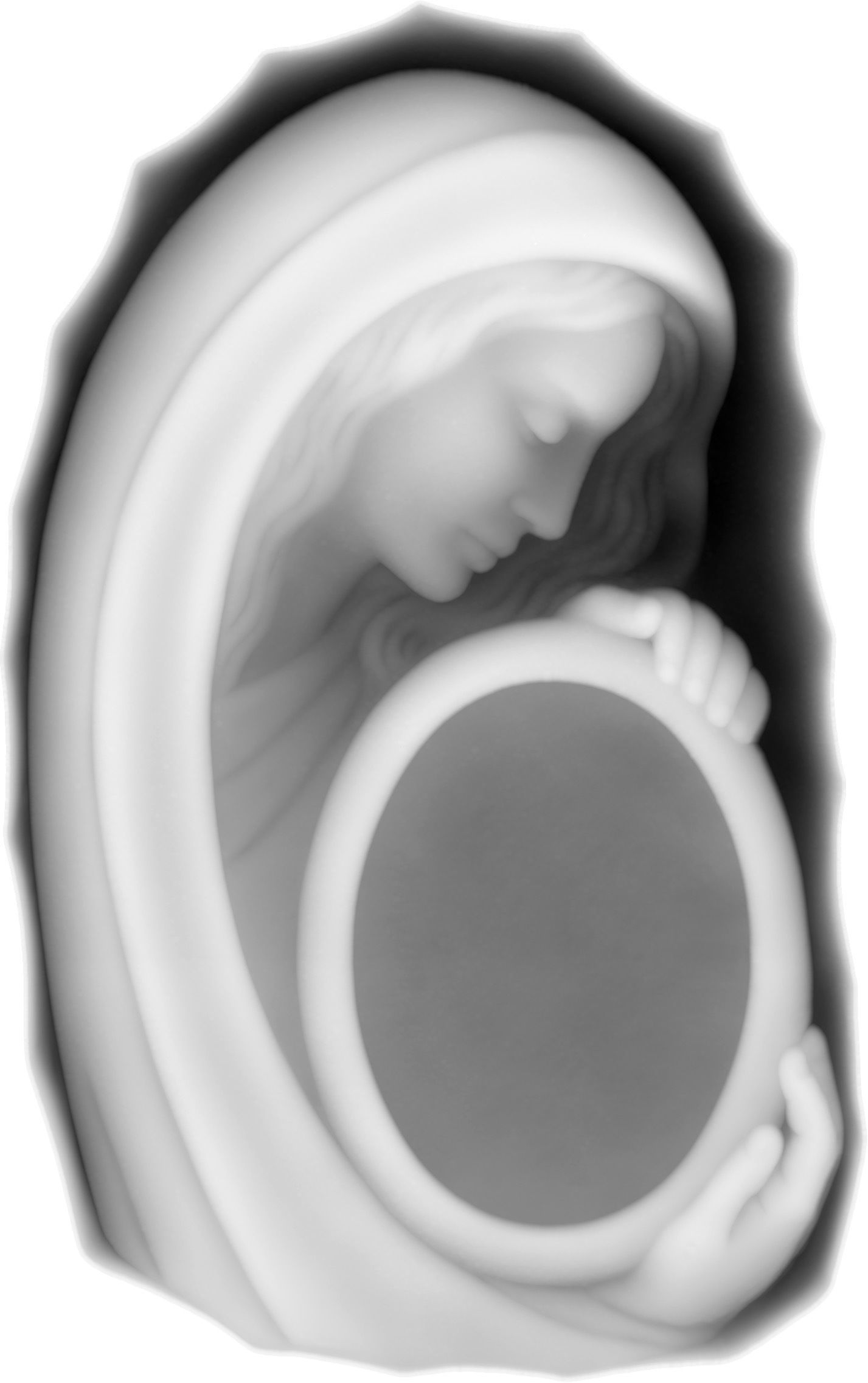 Virgin Mary holding a photo 3D model_2