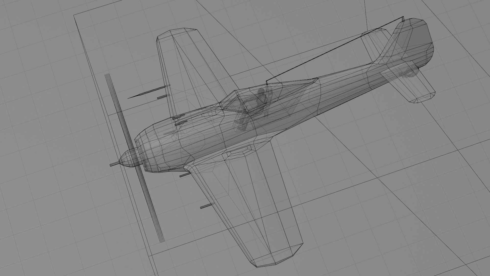 Focke-Wulf FW-190 Shrike Low-poly 3D model_16