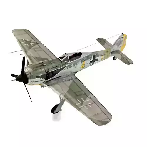 Focke-Wulf FW-190 Shrike Low-poly 3D model