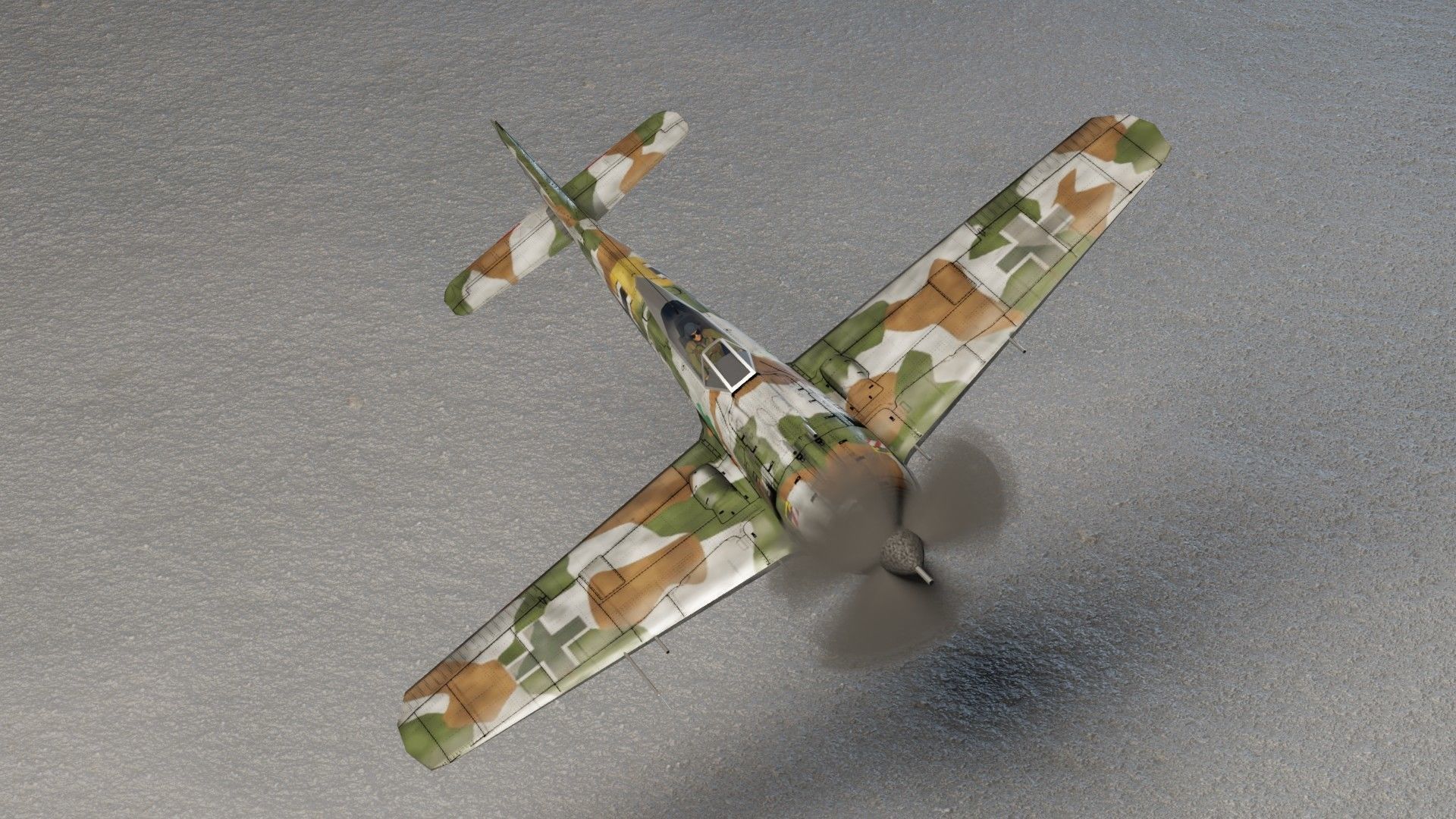 Focke-Wulf FW-190 Shrike Low-poly 3D model_13
