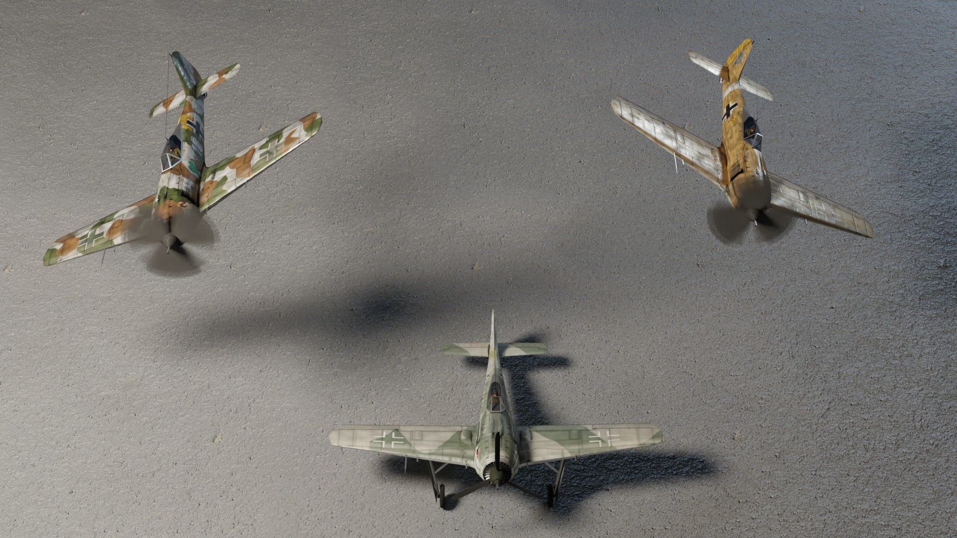 Focke-Wulf FW-190 Shrike Low-poly 3D model_1