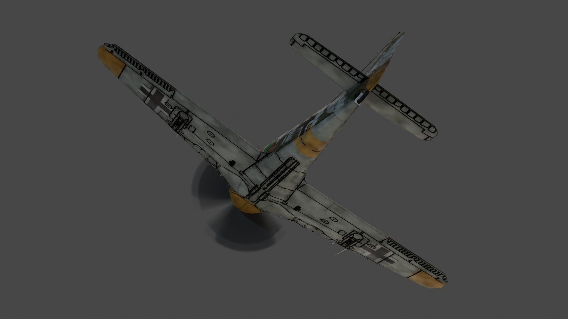 Focke-Wulf FW-190 Shrike Low-poly 3D model_12