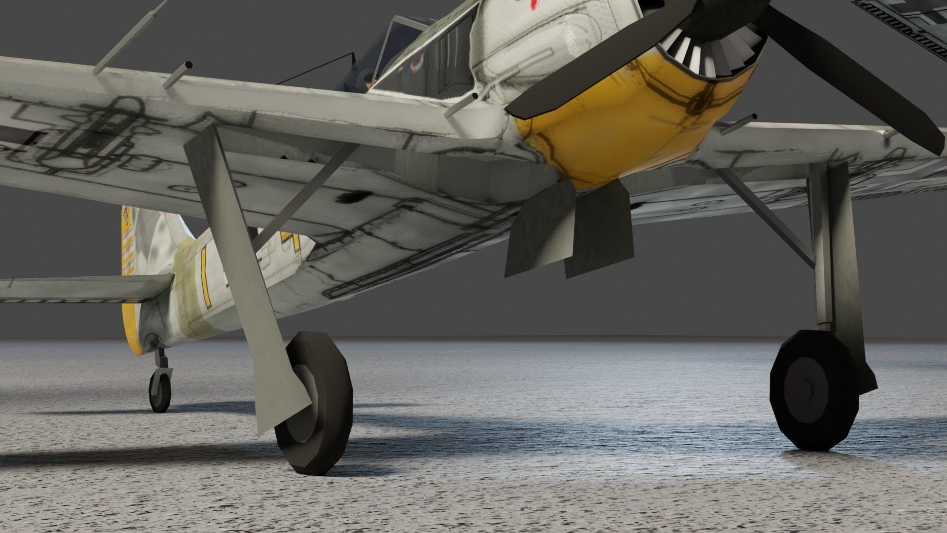 Focke-Wulf FW-190 Shrike Low-poly 3D model_14