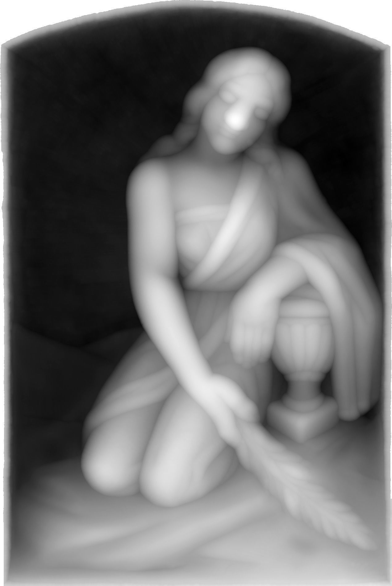 Woman with amphora 3D model_2