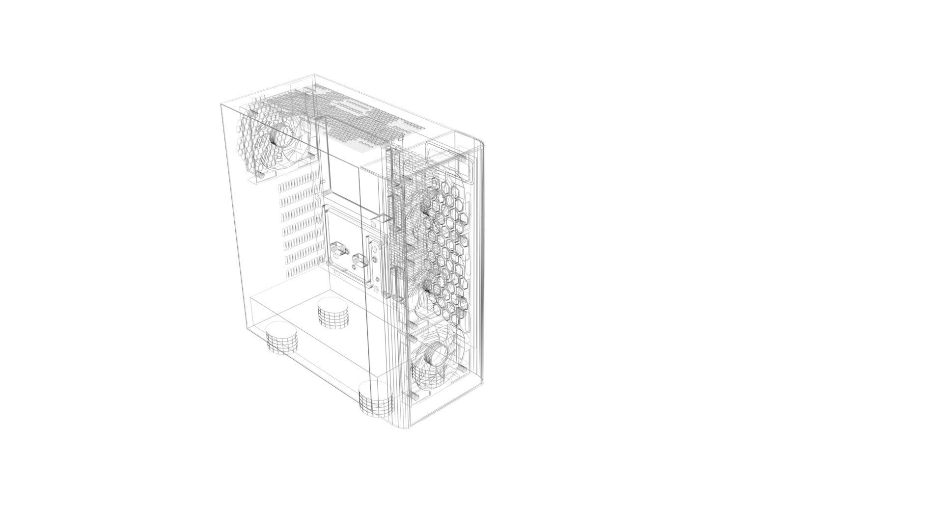 Full Open PC Case 3D model_13
