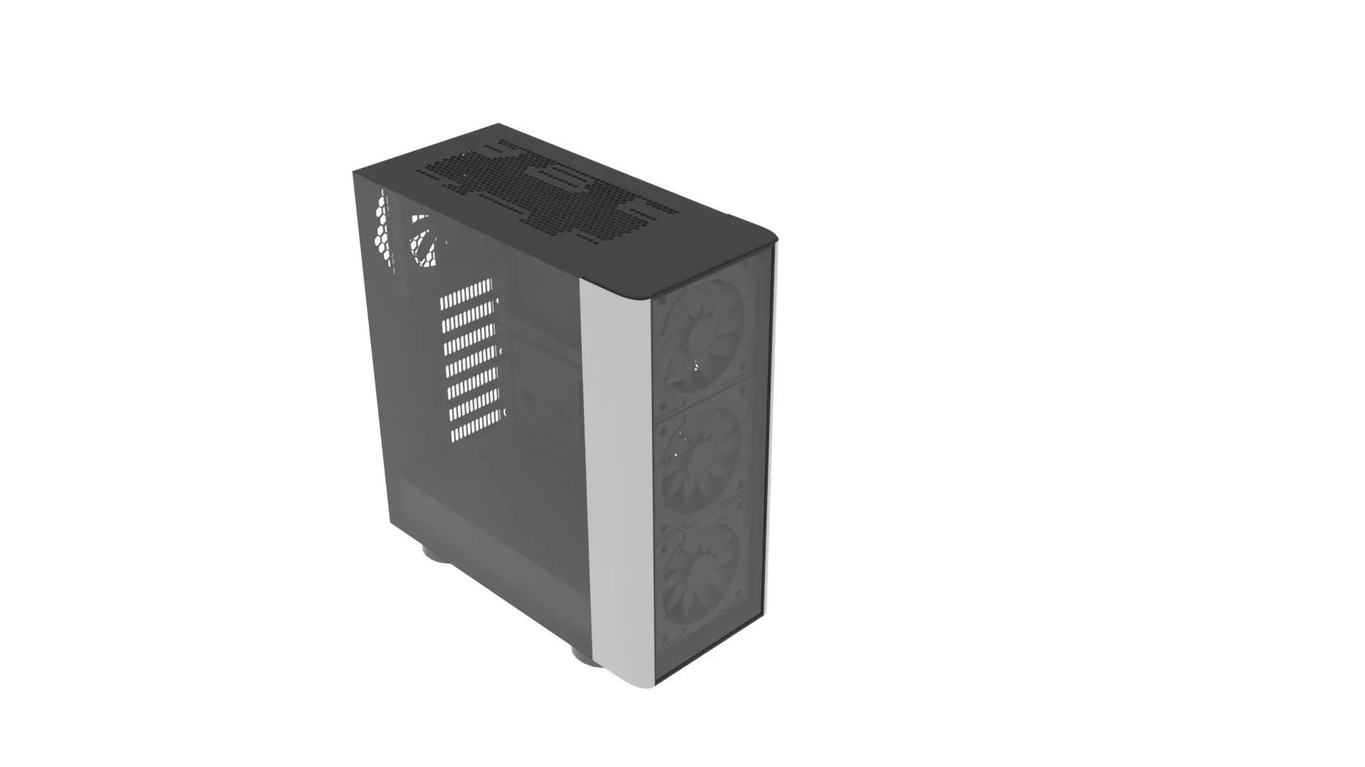 Full Open PC Case 3D model_0