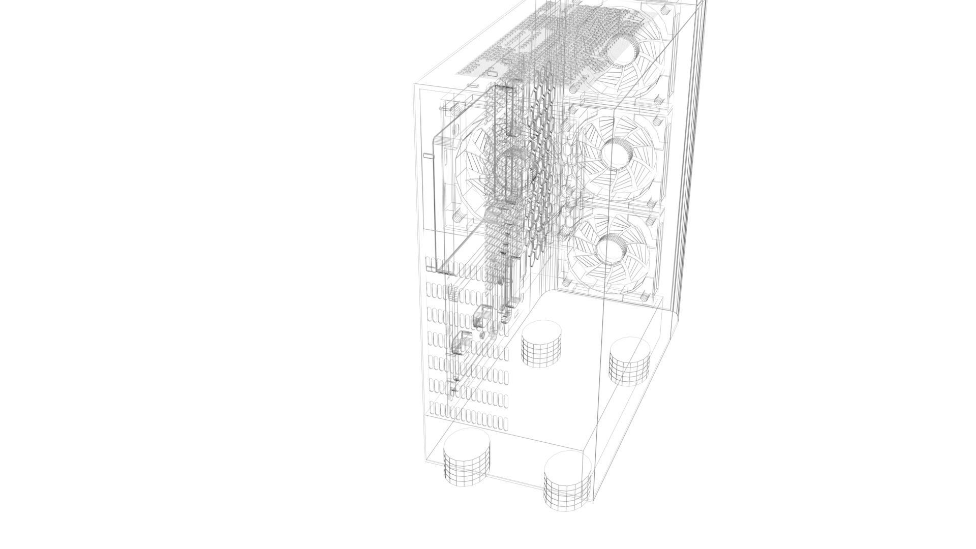 Full Open PC Case 3D model_19
