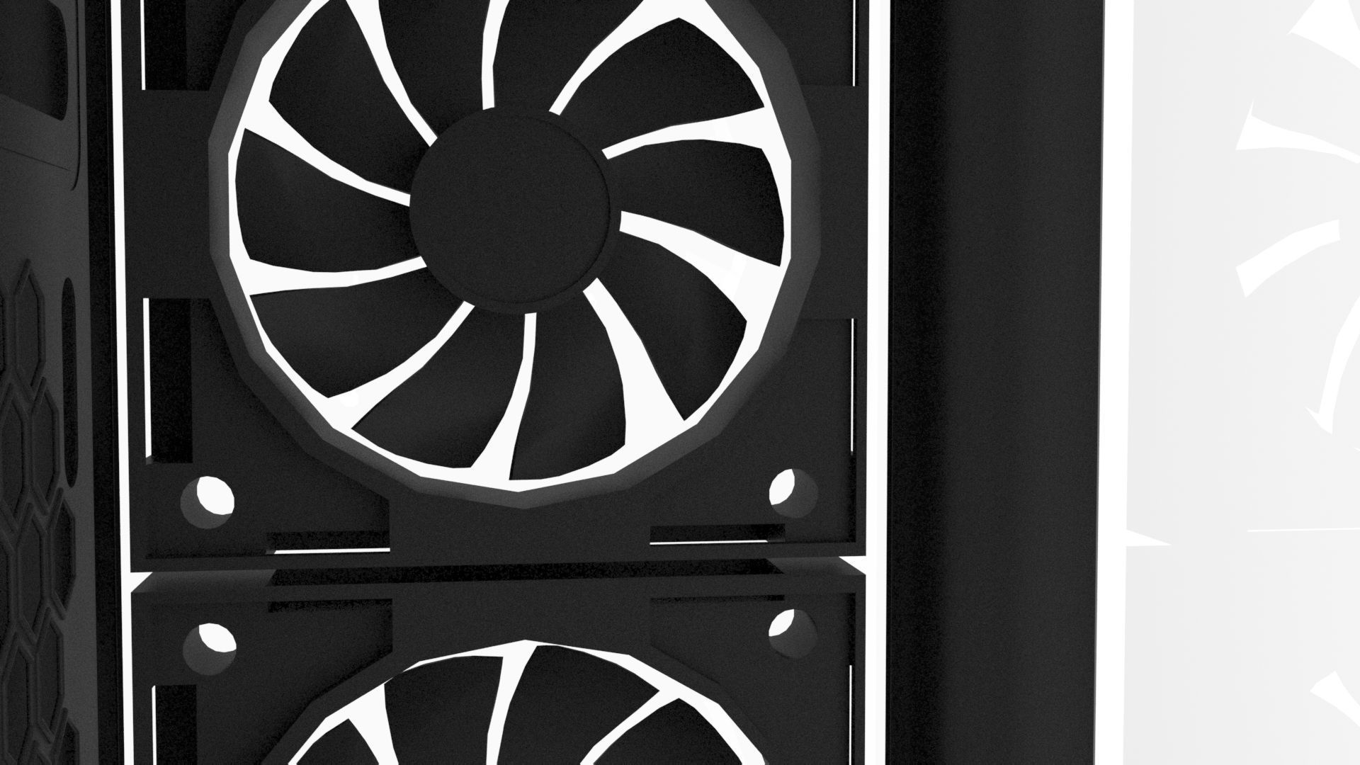 Full Open PC Case 3D model_4