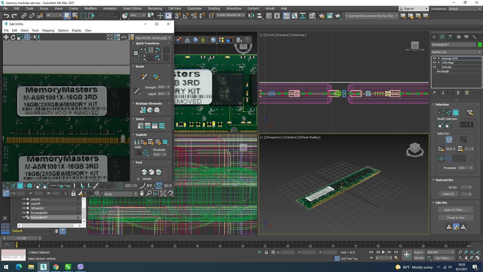 DDR4 SDRAM Memory Module 3D model_29