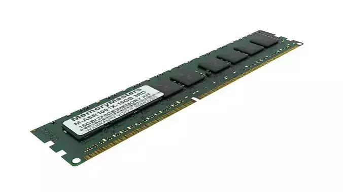 DDR4 SDRAM Memory Module 3D model DDR4 SDRAM Memory Module 3D model