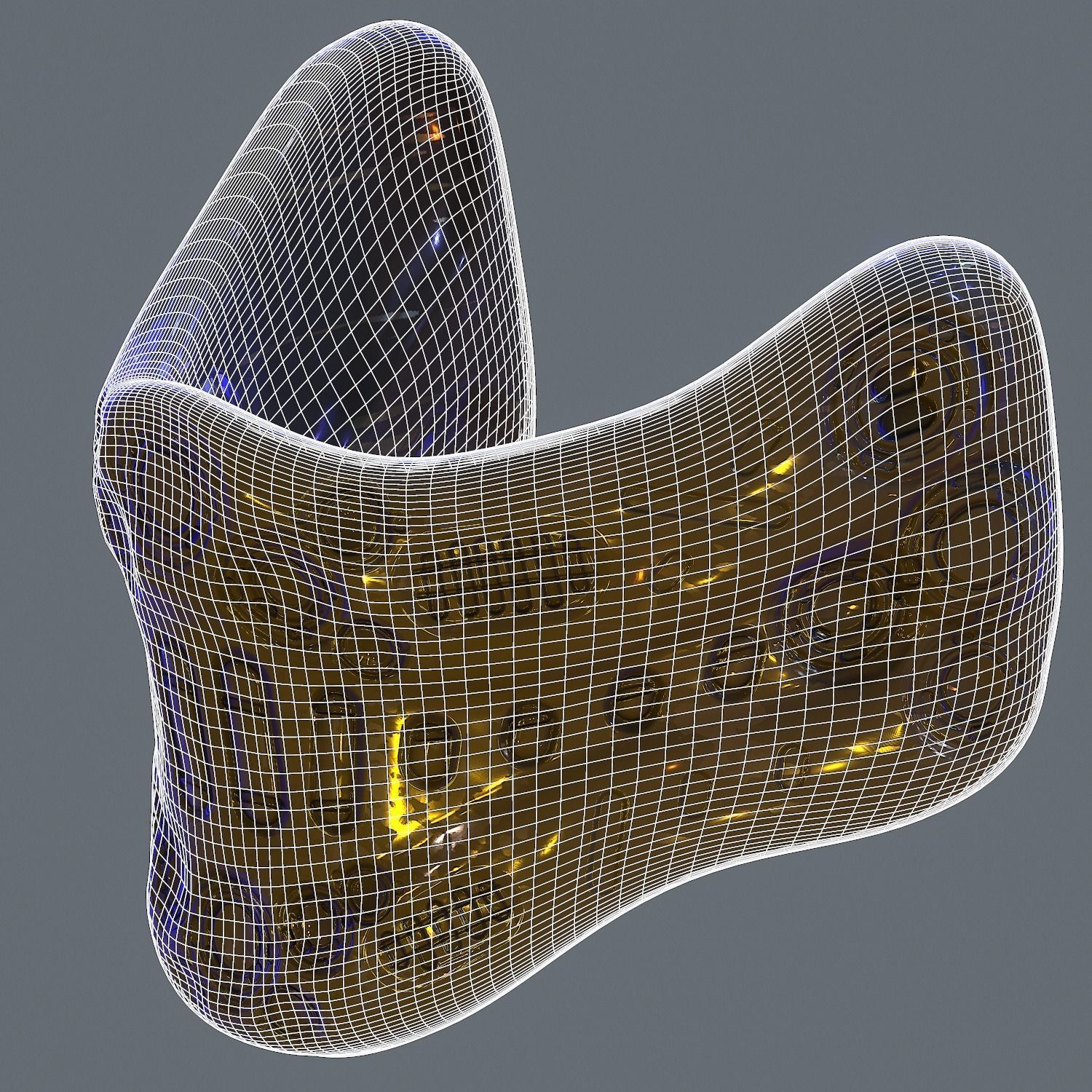 Gas mask helmet scifi Low-poly character art game Low-poly 3D model_7