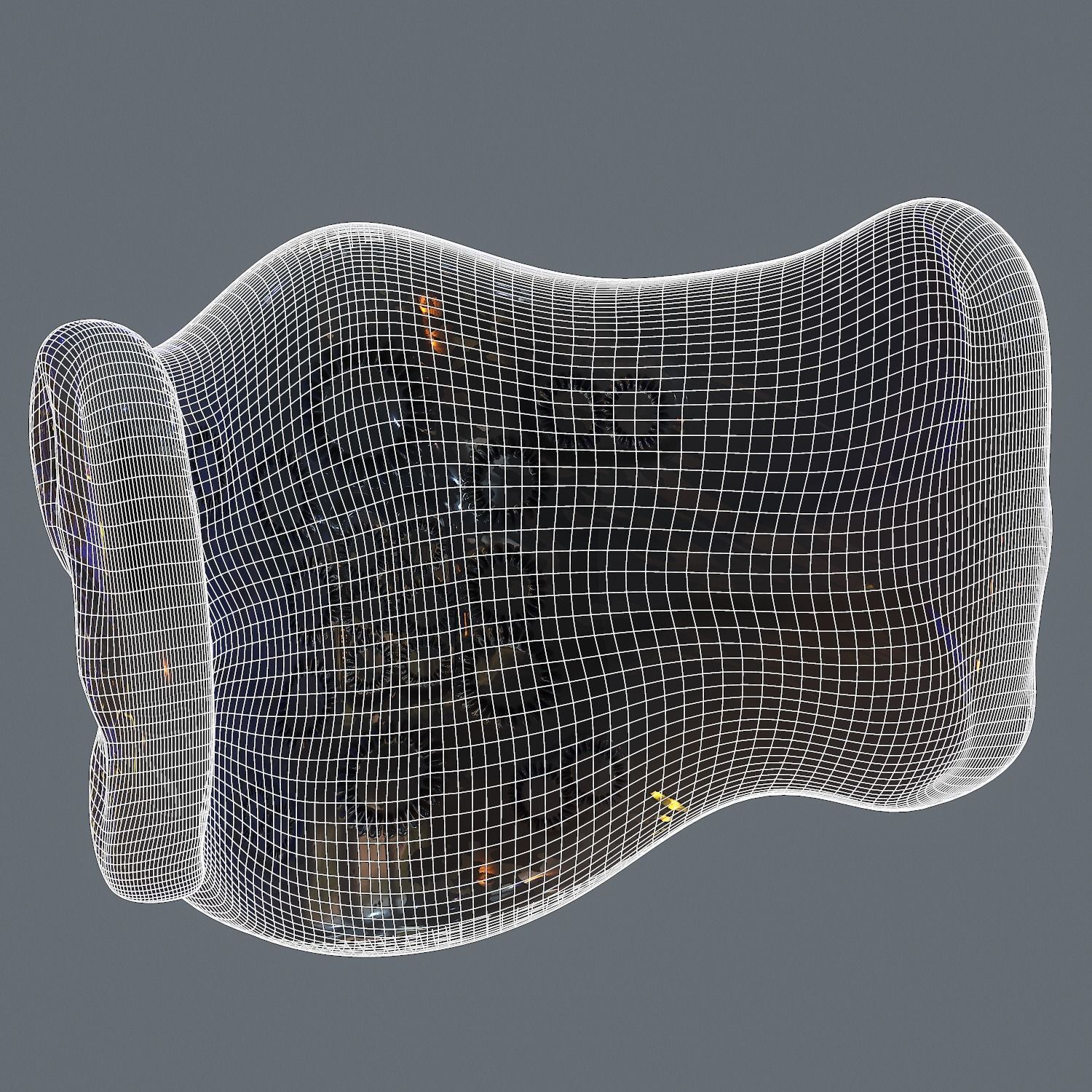 Gas mask helmet scifi Low-poly character art game Low-poly 3D model_6