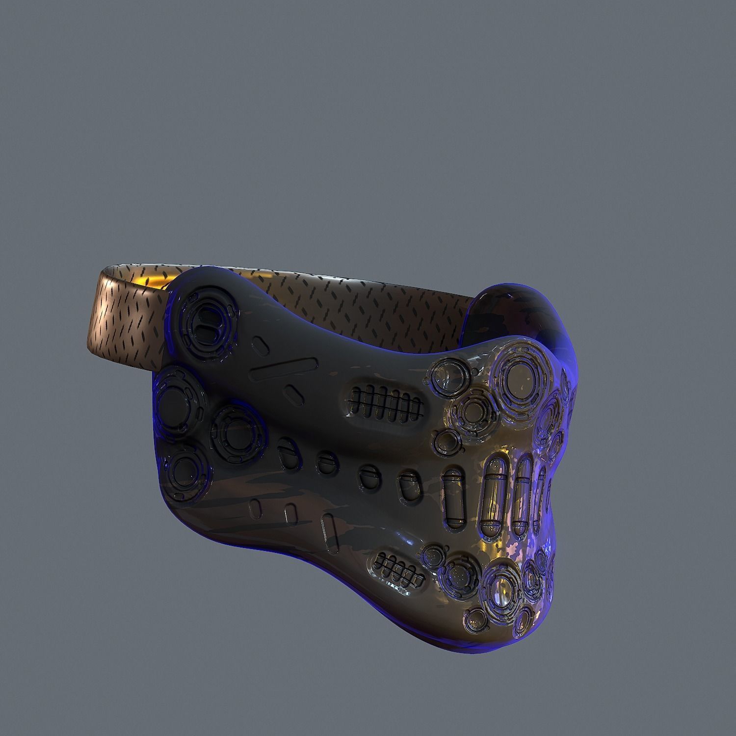 Gas mask helmet scifi Low-poly character art game Low-poly 3D model_2