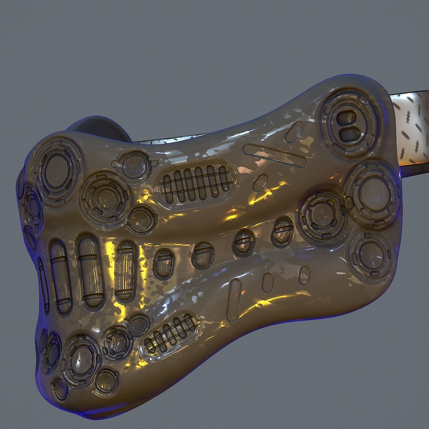 Gas mask helmet scifi Low-poly character art game Low-poly 3D model_4