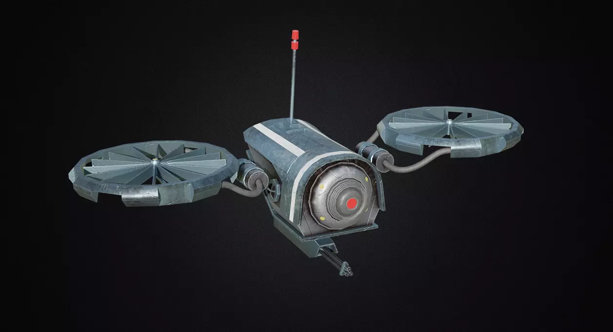 sci-fi Drone Low-poly 3D model