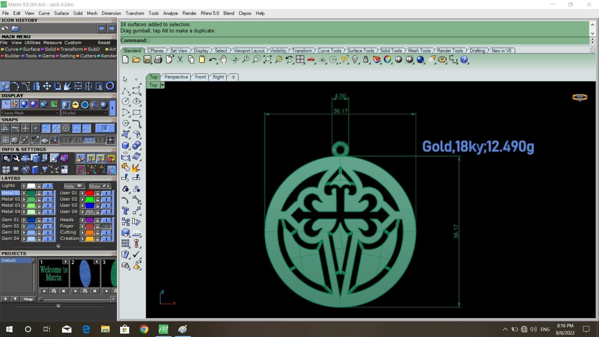 50  models of cross  pendants   3D model_13
