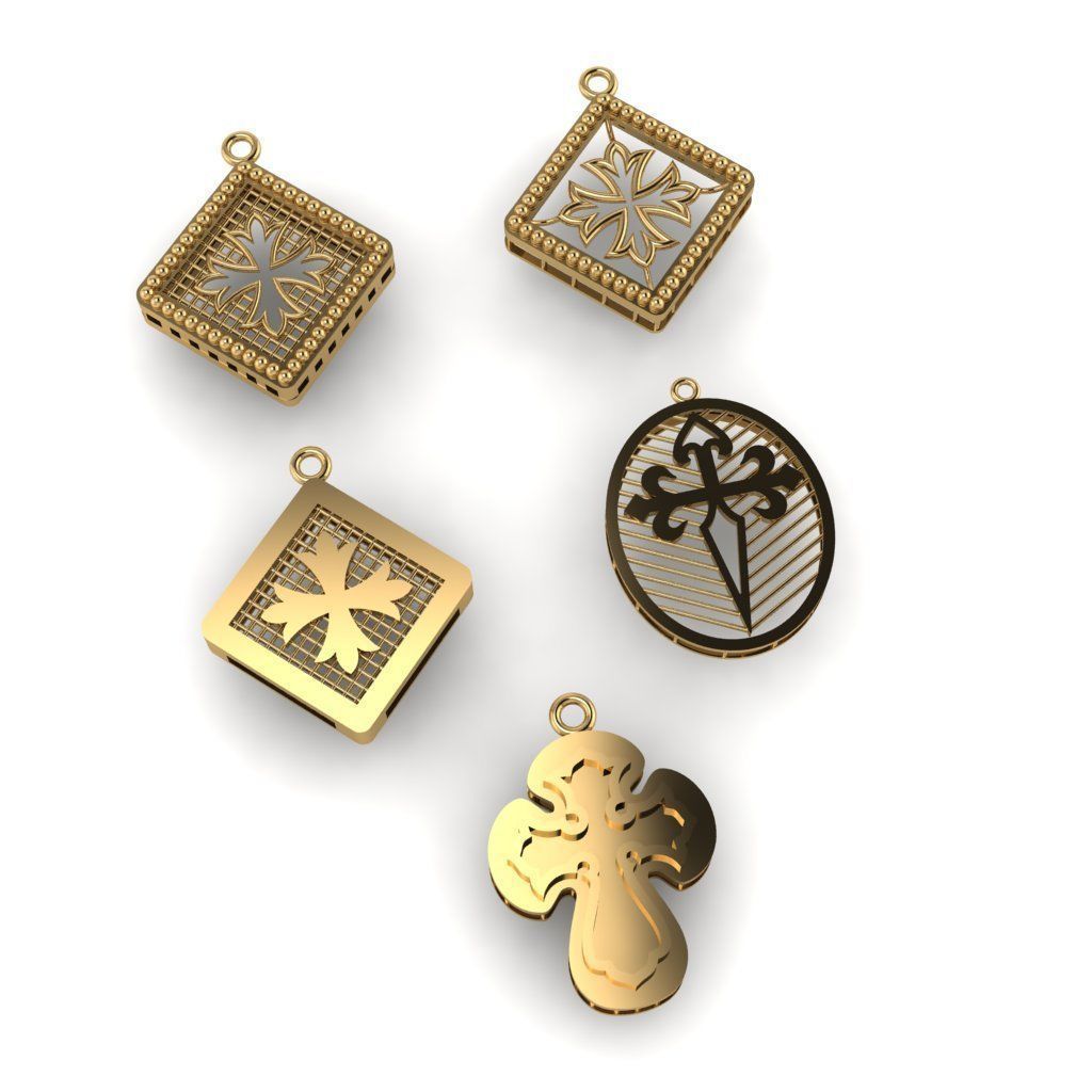 50  models of cross  pendants   3D model_7
