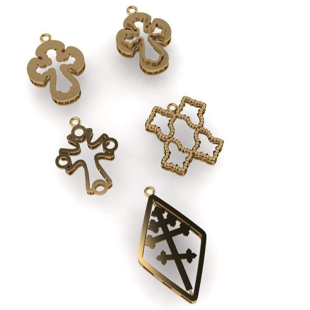 50  models of cross  pendants   3D model_8