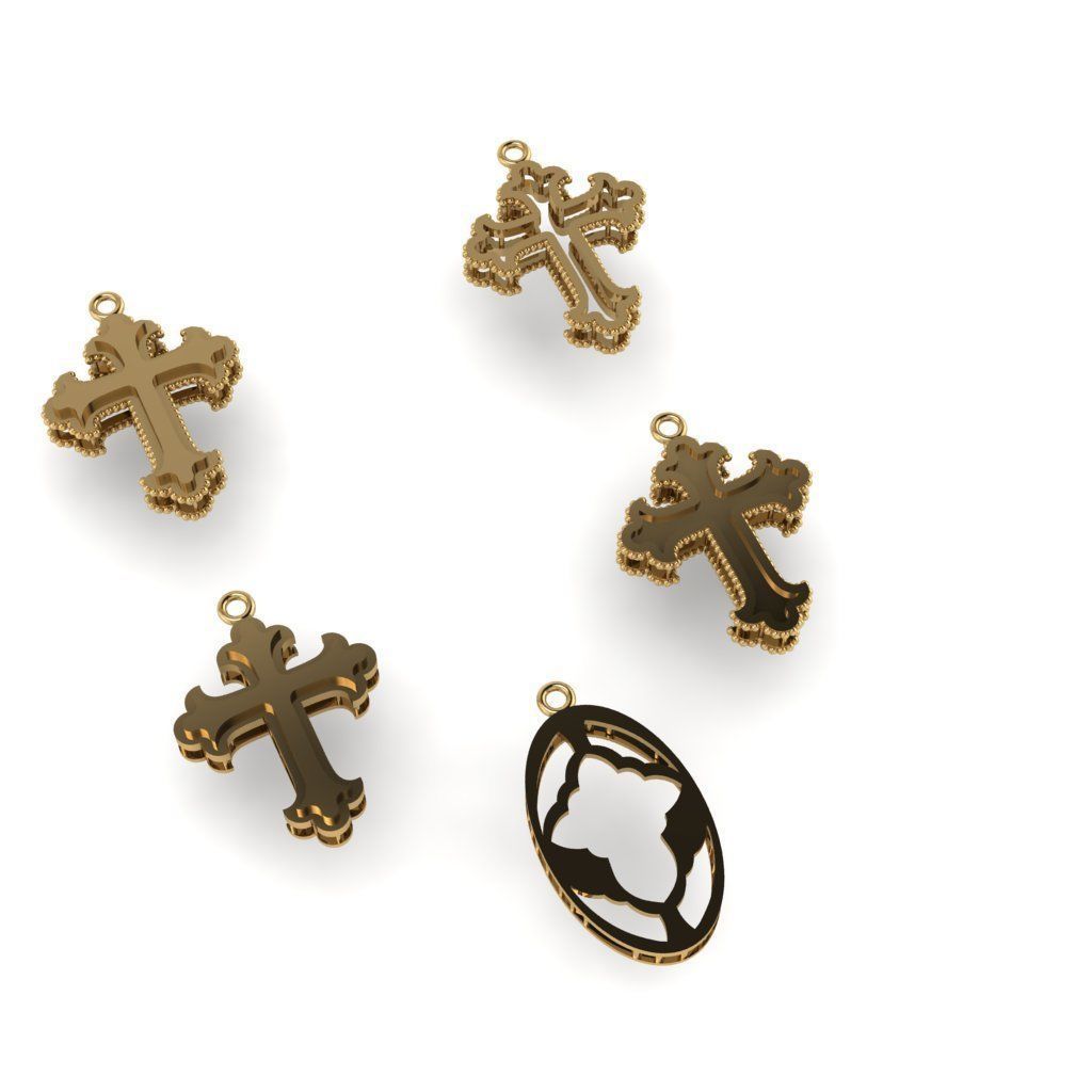 50  models of cross  pendants   3D model_9
