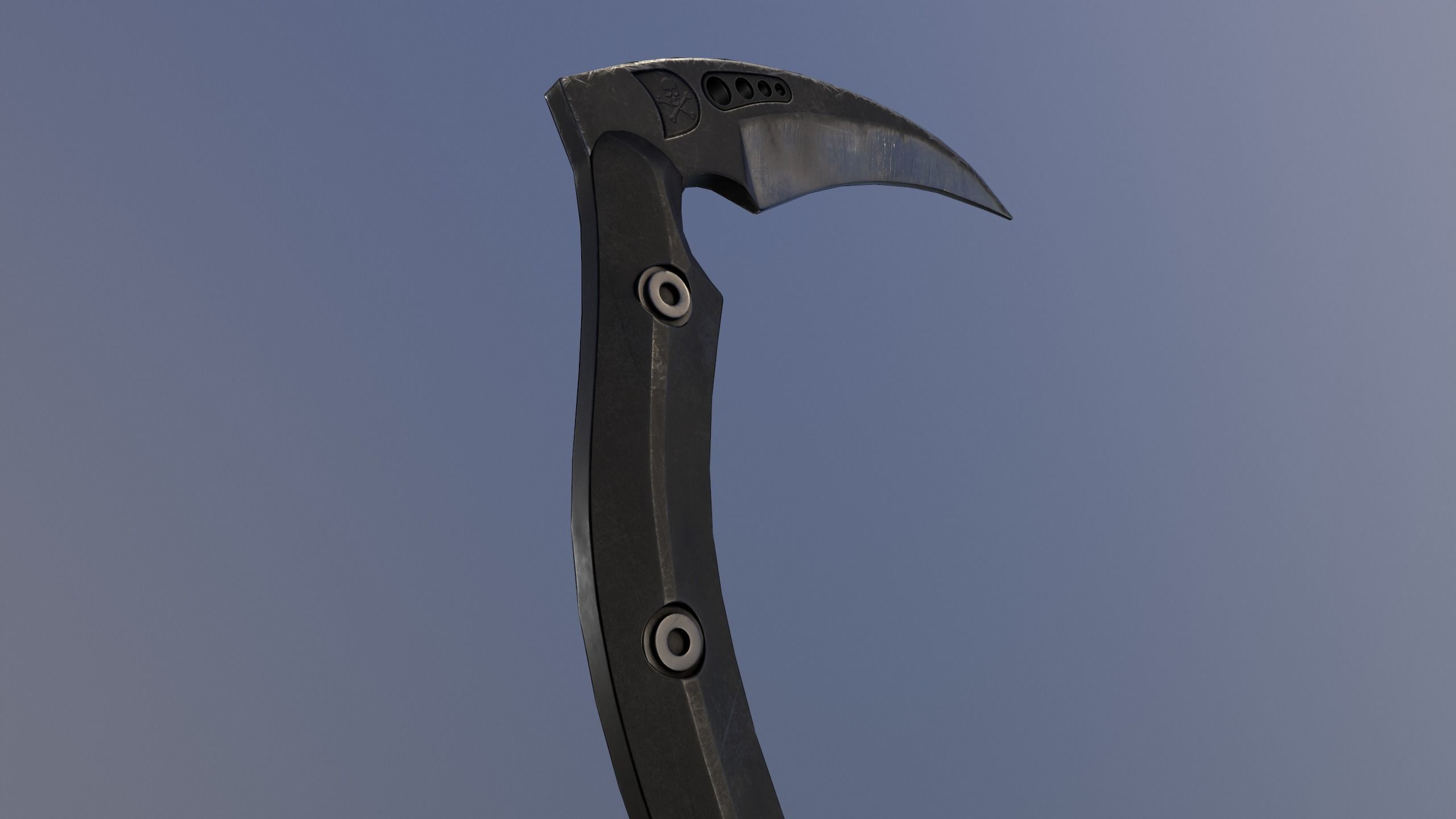 Tactical Kama Low-poly 3D model_5