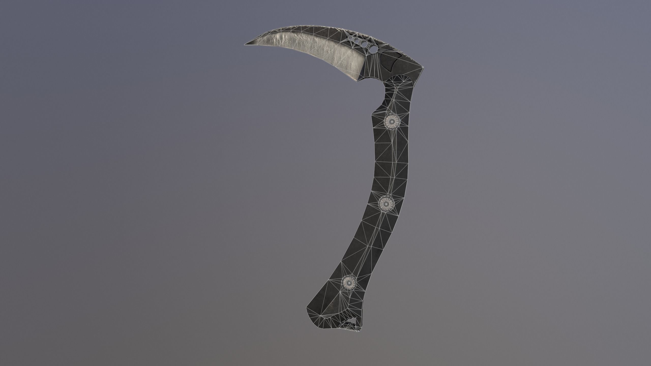 Tactical Kama Low-poly 3D model_8