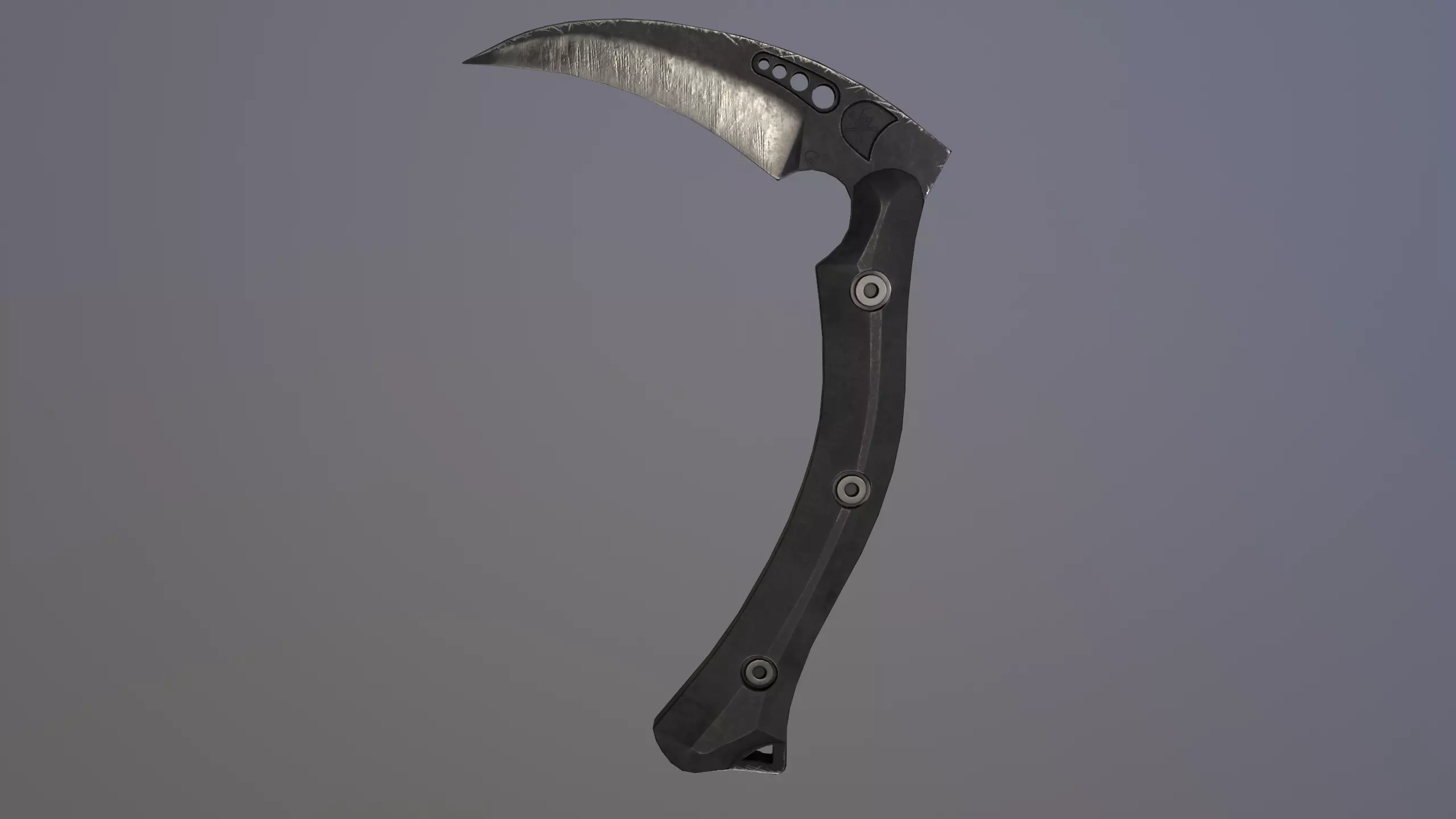 Tactical Kama Low-poly 3D model_0