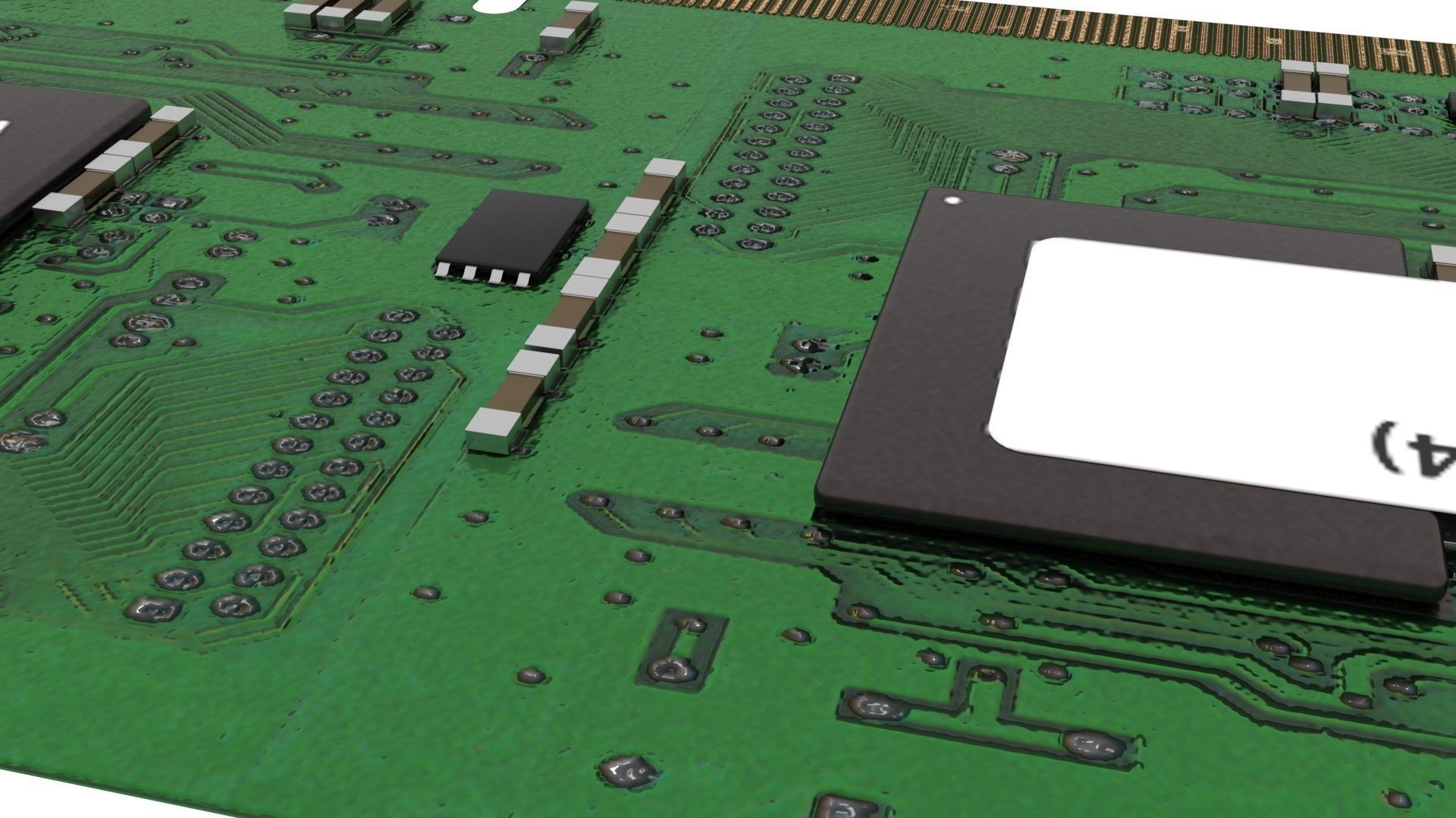 3 Piece of Memory Modules Set 3D model_8