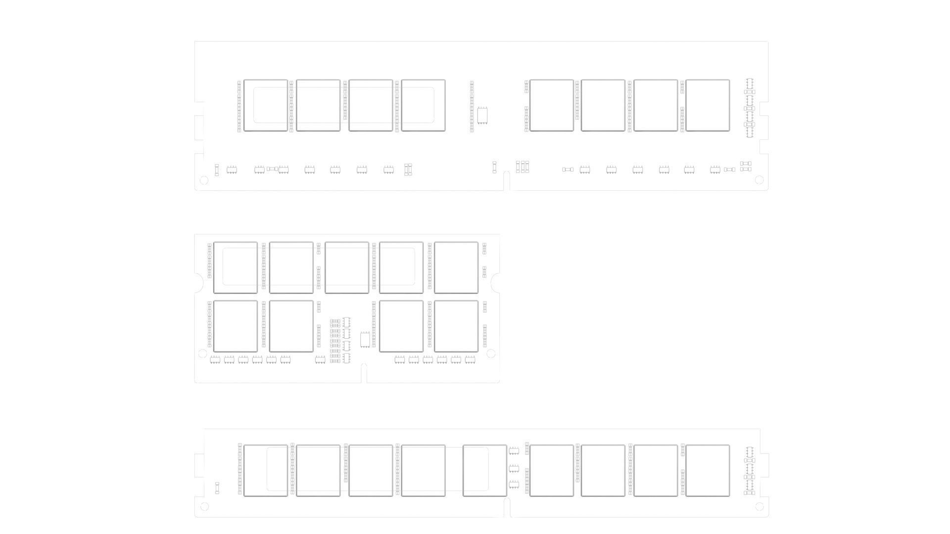 3 Piece of Memory Modules Set 3D model_27