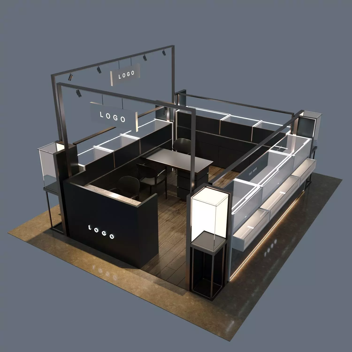 Jewelry and Watch 3D Model Interior Scene 3D model