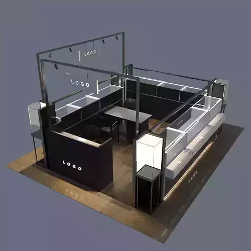 Jewelry and Watch 3D Model Interior Scene