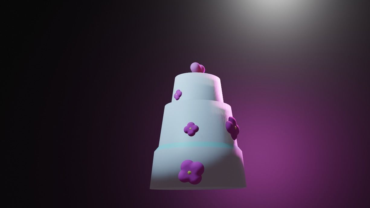 Birthday cake Free 3D model_2