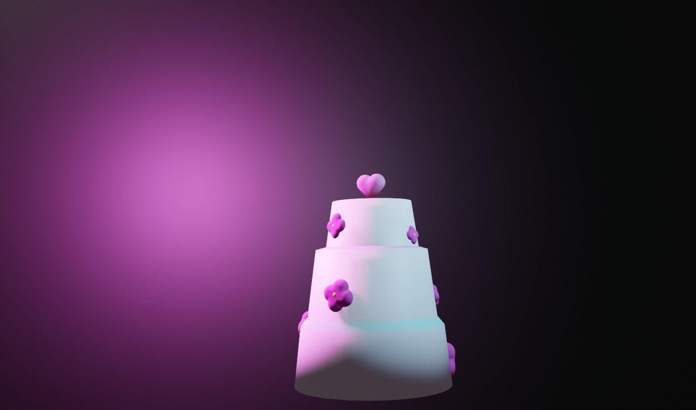 Birthday cake Free 3D model_4