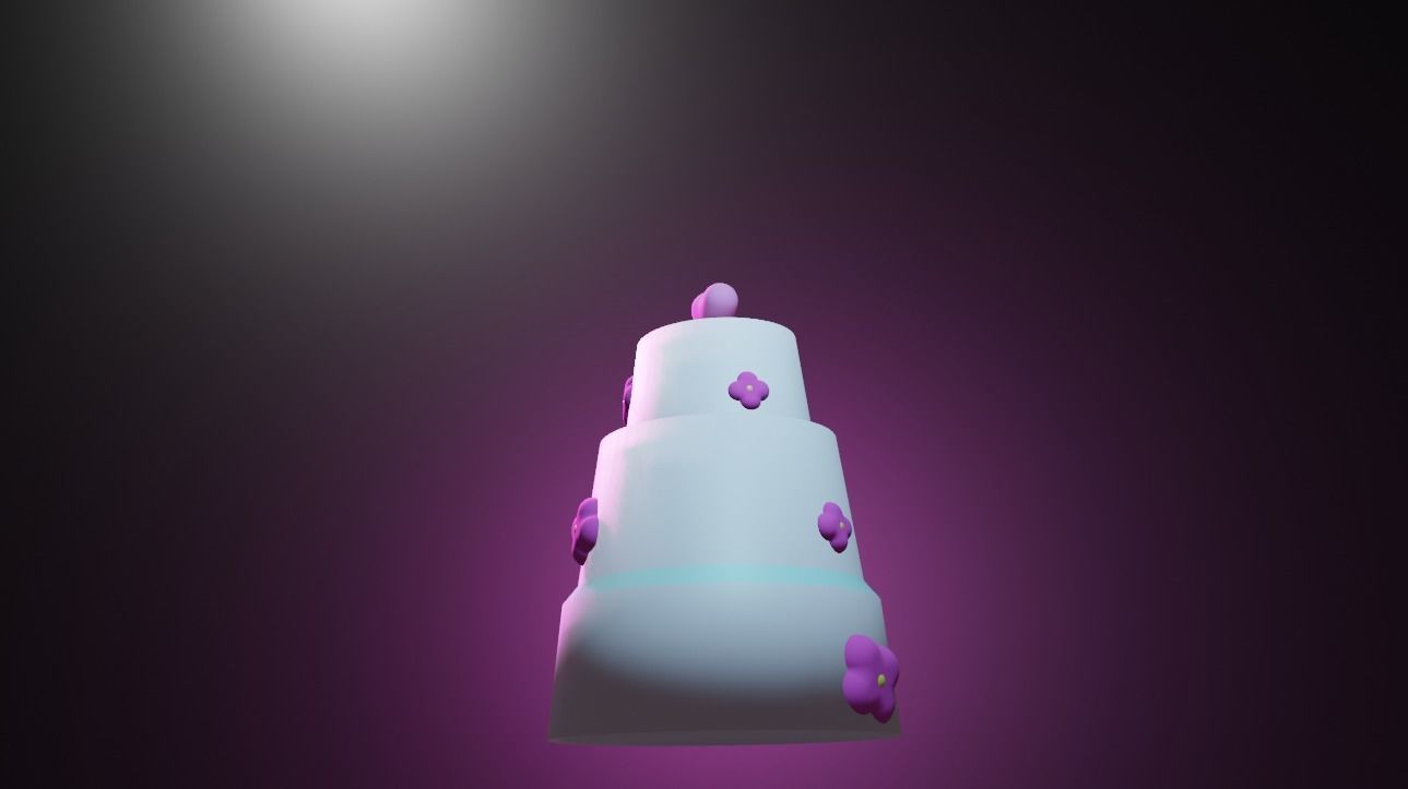 Birthday cake Free 3D model_3