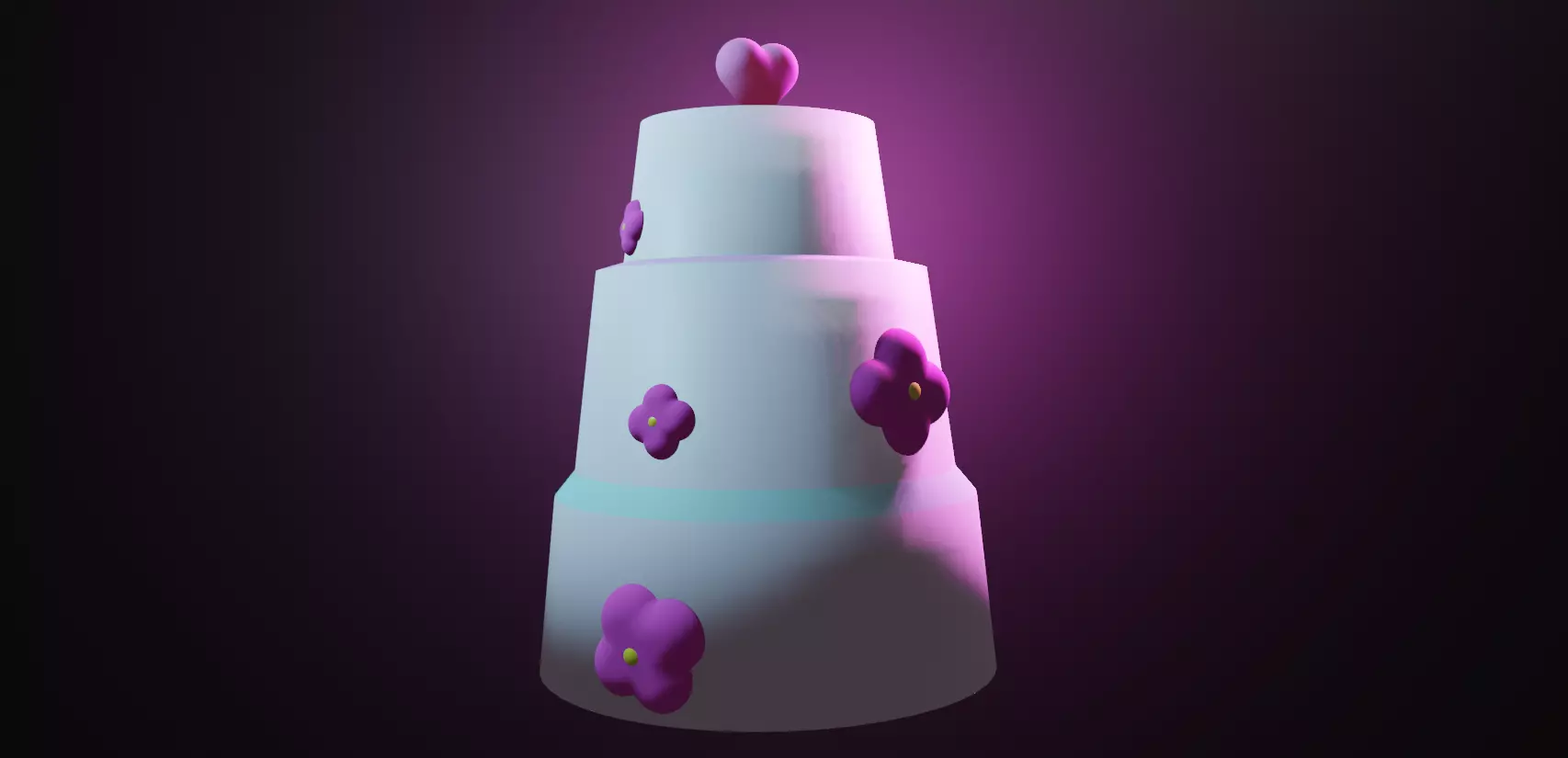 Birthday cake Free 3D model_0